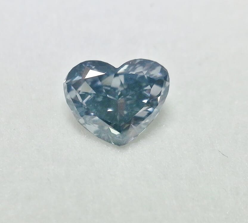 Heart 0.74ct Fancy  GRAY-BLUE SI1